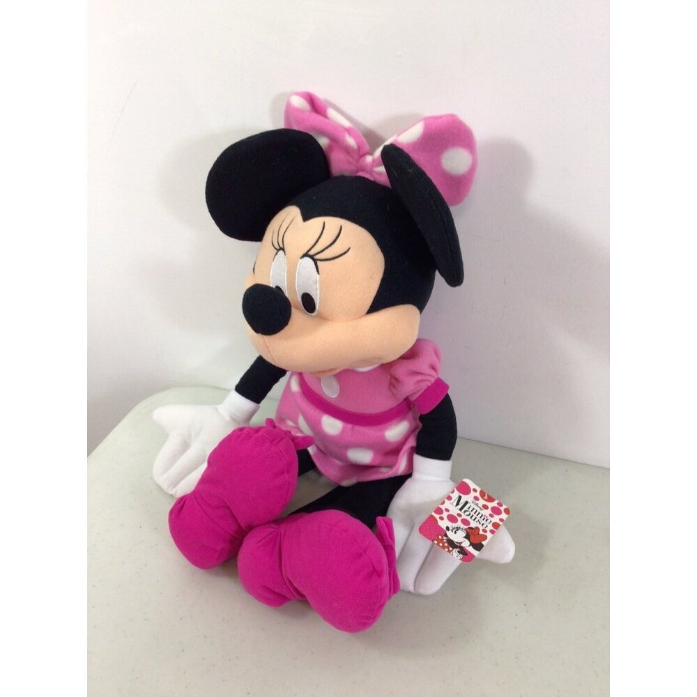 Minnie Mouse Plush Pink Stuffed Animal Disney NEW